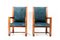 Art Deco Hague School Oak Armchairs by H. Wouda for H. Pander & Zn., 1924, Set of 2 3