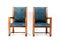 Art Deco Hague School Oak Armchairs by H. Wouda for H. Pander & Zn., 1924, Set of 2, Image 3