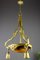Lámpara de araña estilo neoclásico de bronce dorado de Verrerie D'Art Degué, años 20, Imagen 19