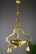 Lámpara de araña estilo neoclásico de bronce dorado de Verrerie D'Art Degué, años 20, Imagen 18