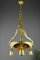 Lámpara de araña estilo neoclásico de bronce dorado de Verrerie D'Art Degué, años 20, Imagen 5