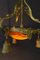 Lámpara de araña estilo neoclásico de bronce dorado de Verrerie D'Art Degué, años 20, Imagen 10