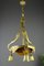 Lámpara de araña estilo neoclásico de bronce dorado de Verrerie D'Art Degué, años 20, Imagen 4