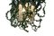 Lámpara de techo Flower Power con guirnalda de hiedra artificial y cristal de Murano de Vgnewtrend, Imagen 1