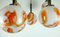 Mid-Century Murano & Chrome Chandelier with 6 Shades, Image 2