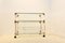 French Acrylic Glass and Gold Bar Cart by Pierre Vandel, 1970s 1