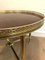 French Neoclassical Style Brass Round Coffee Table with Mahogany Veneer Top by Maison Jansen, 1940s 7