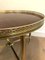 French Neoclassical Style Brass Round Coffee Table with Mahogany Veneer Top by Maison Jansen, 1940s, Image 7