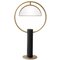 Square Brass Half in Circle Table Lamp, Image 1