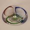 Italian Murano Glass Bowl in Green, Blue and Lilac, 1970s 1