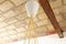 Lampada da soffitto Mid-Century in ottone con paralumi in vetro opalino, anni '60, Immagine 19