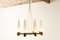 Mid-Century Brass Ceiling Lamp with Opal Glass Shades, 1960s, Image 7