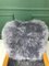 Butaca vintage de piel de oveja gris de TON, años 60, Imagen 7
