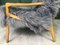 Vintage Grey Sheepskin Armchair from TON, 1960s, Image 9