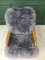 Vintage Grey Sheepskin Armchair from TON, 1960s, Image 6
