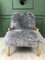 Vintage Grey Sheepskin Armchair from TON, 1960s 3
