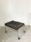 Brown Leather & Chrome Footstool by Noboru Nakamura for IKEA, 1970s 1