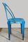 Blue Metal Bistro Chairs by Joseph Mathieu for Multipl's, 1930s, Set of 6 12