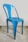 Blue Metal Bistro Chairs by Joseph Mathieu for Multipl's, 1930s, Set of 6 11
