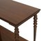 Mid-Century Modern Italian Sliding Side Table in Mahogany with Turned Legs, Image 4