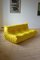 Fauteuil, Pouf et Canapé 3 Places Togo en Microfibre Jaune par Michel Ducaroy pour Ligne Roset, Set de 3 8