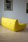 Vintage French Yellow Microfiber Togo Living Room Set by Michel Ducaroy for Ligne Roset, Set of 3 13