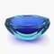 Mid-Century Oval Blue Glass Bowl, 1970s 1