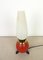 German Ceramic Table Lamp with Glass Shade, 1950s 6