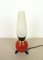 German Ceramic Table Lamp with Glass Shade, 1950s, Image 4