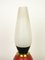 German Ceramic Table Lamp with Glass Shade, 1950s 11
