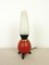 German Ceramic Table Lamp with Glass Shade, 1950s 2