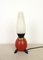 German Ceramic Table Lamp with Glass Shade, 1950s, Image 5