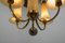 Art Deco Lacquered Brass Chandelier, 1920s 6