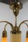 Art Deco Lacquered Brass Chandelier, 1920s 5