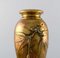 French Art Nouveau Bronze Vases with Flowers in Relief, 1890s, Set of 2 6