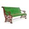 Bench in Wood and Cast Iron with Green Patina, 1940s 1