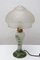 Lámpara de mesa Art Déco de vidrio, Bohemia, años 30, Imagen 5