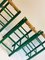 Vintage Dutch Green Wooden & Rattan Seating Barstools, 1950s, Set of 3 13