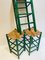 Tabourets de Bar Vintage en Bois Vert en Rotin, Pays-Bas, 1950s, Set de 3 9