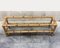 Vintage Low and Long Bamboo Coffee Table 2 Transparent Glass Tops, Image 2