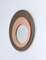 Round Wall Mirror with Bronze and Rose Mirrored Frame from Rimadesio, 1970s 1