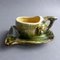 Juego de té vintage de cerámica para marisco, años 60. Juego de 6, Imagen 2