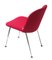 Gewellter Stuhl aus rosafarbener Wolle, 1960er 8