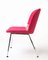 Gewellter Stuhl aus rosafarbener Wolle, 1960er 10