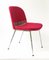 Gewellter Stuhl aus rosafarbener Wolle, 1960er 1