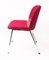Gewellter Stuhl aus rosafarbener Wolle, 1960er 9
