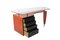 Desk in Black and Orange Lacquered Wood, 1950s, Image 2