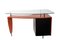 Desk in Black and Orange Lacquered Wood, 1950s 5