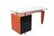 Desk in Black and Orange Lacquered Wood, 1950s 1