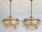 Gold-Plated Crystal Glass Chandeliers from Kinkeldey, 1970s, Set of 2 6